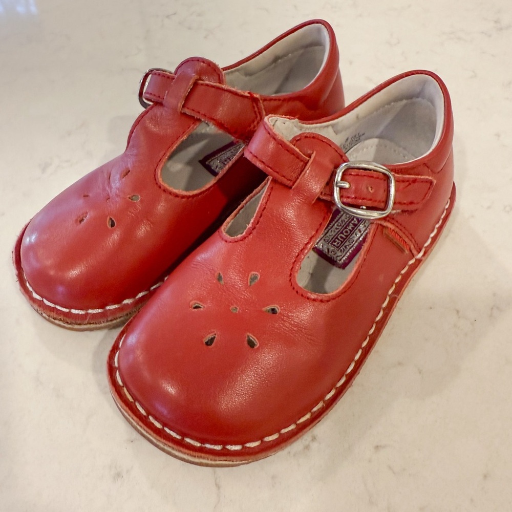 Stylish Red Kids Dress Shoes